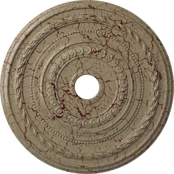 Ekena Millwork Cole Ceiling Medallion (Canopies up to 9 1/8"), 25 3/8"OD x 3 3/8"ID x 1 3/8"P, Gobi Desert Crackle CM25COGDC - main
